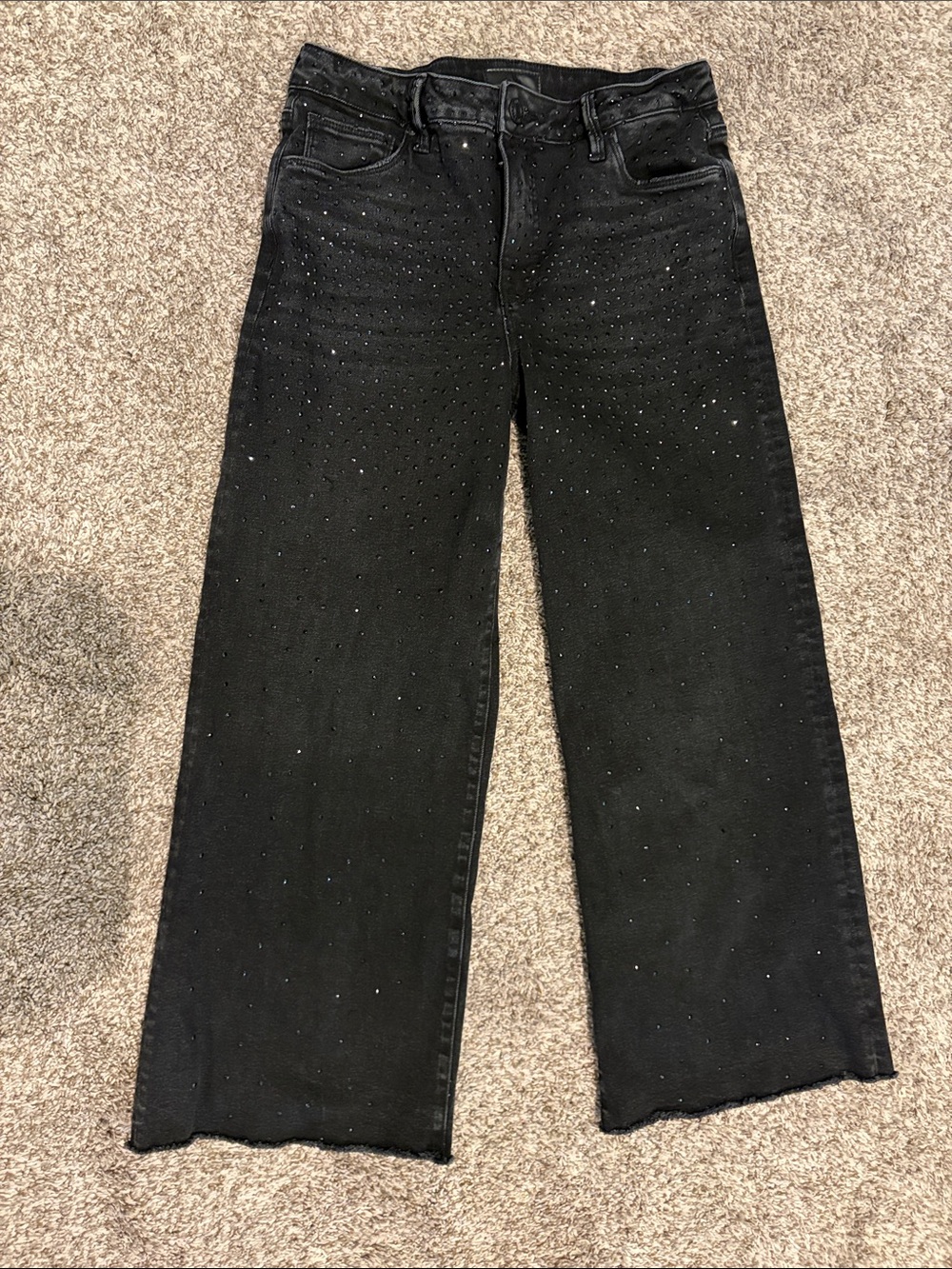 Kut From the Kloth Meg Wide-Leg Women's Jeans with Crystal Detail - Picture 3 of 8